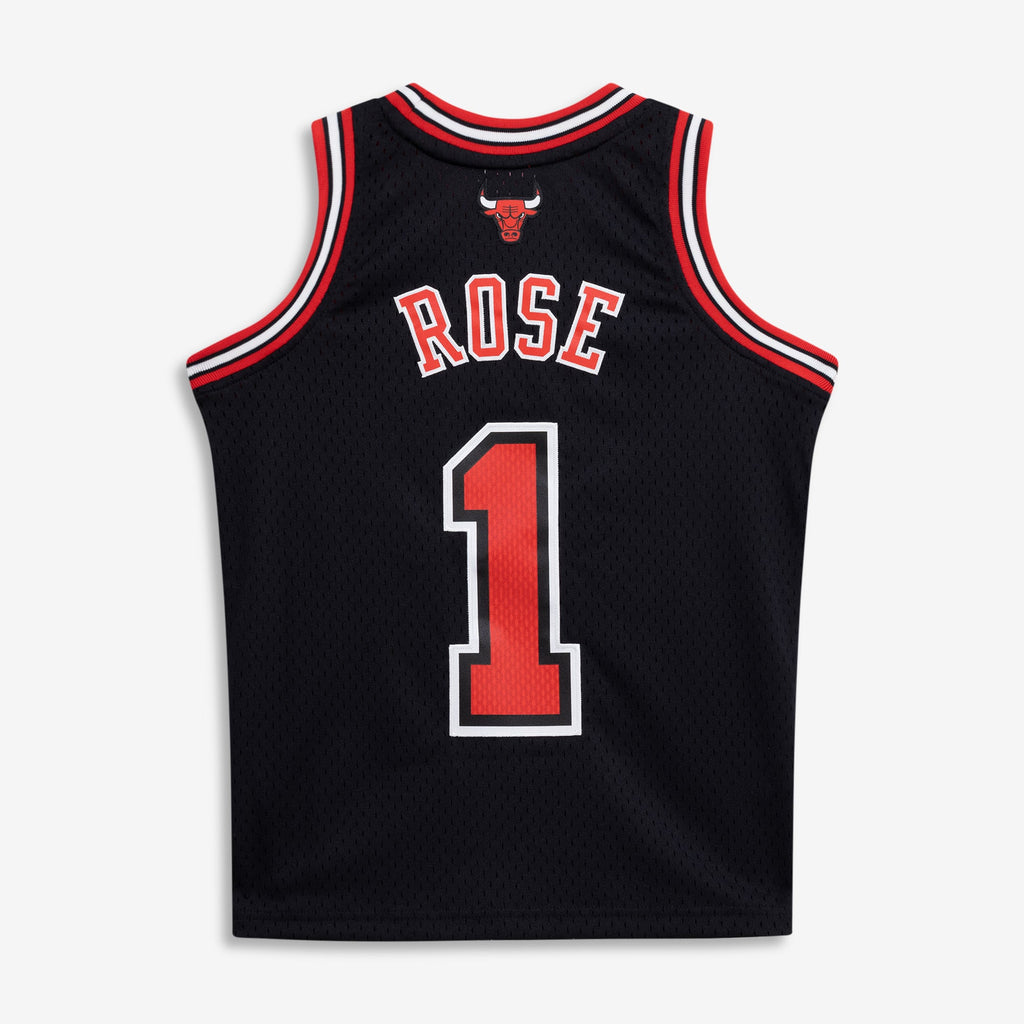 Youth Chicago Bulls Derrick Rose Mitchell & Ness Black 2010/11 Hardwood Classics Swingman Jersey