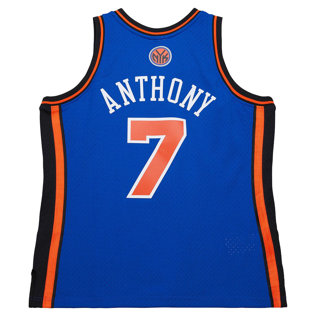 Men's New York Knicks Carmelo Anthony Mitchell & Ness Blue Big & Tall 2010/11 Swingman Jersey
