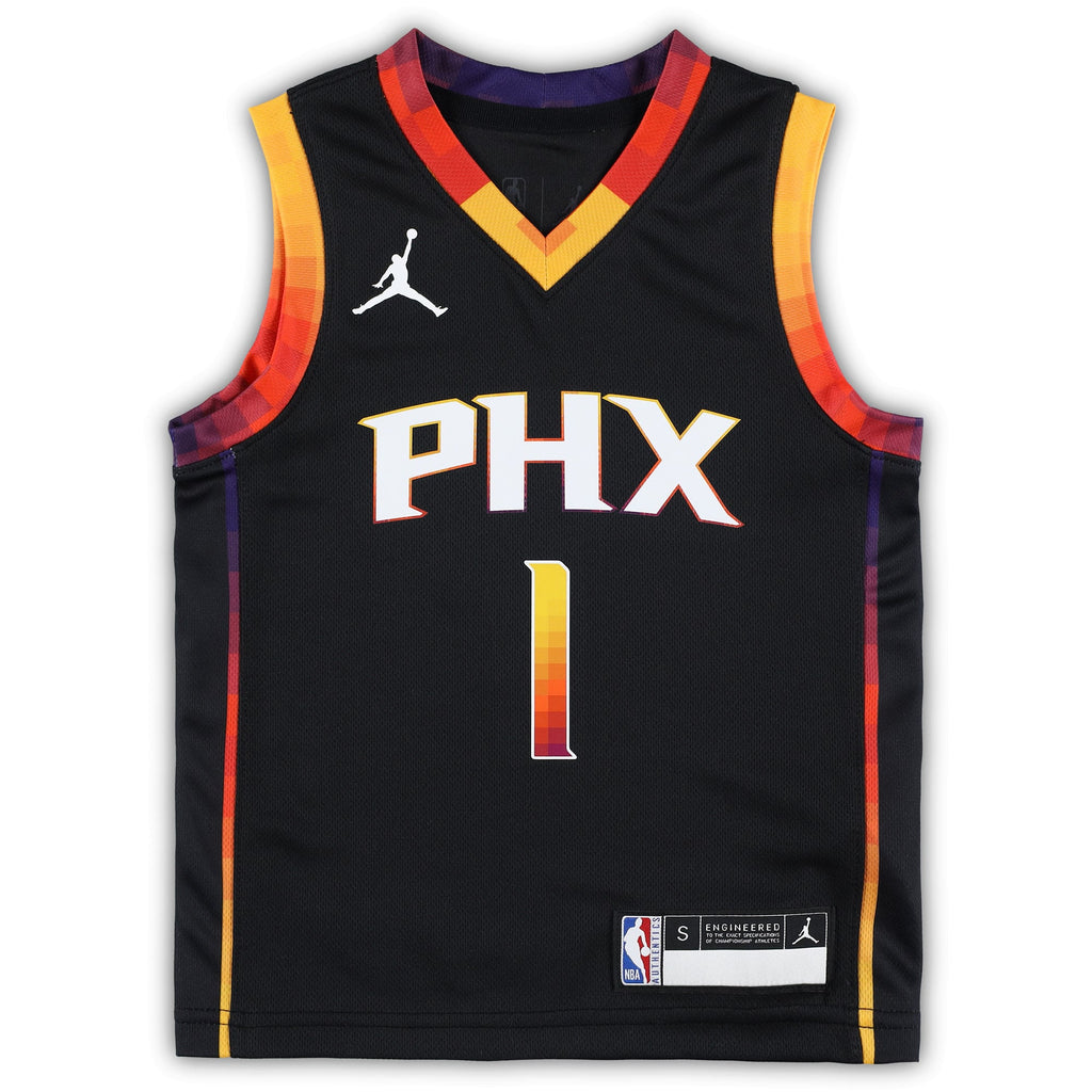 Preschool Phoenix Suns Devin Booker Jordan Brand Black 2022/23 Swingman Jersey - Statement Edition
