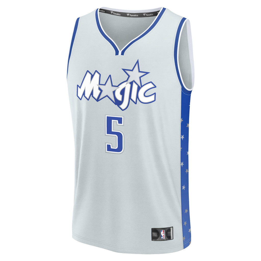 Men's Orlando Magic Paolo Banchero Fanatics Silver 2025/26 City Edition Fast Break Jersey