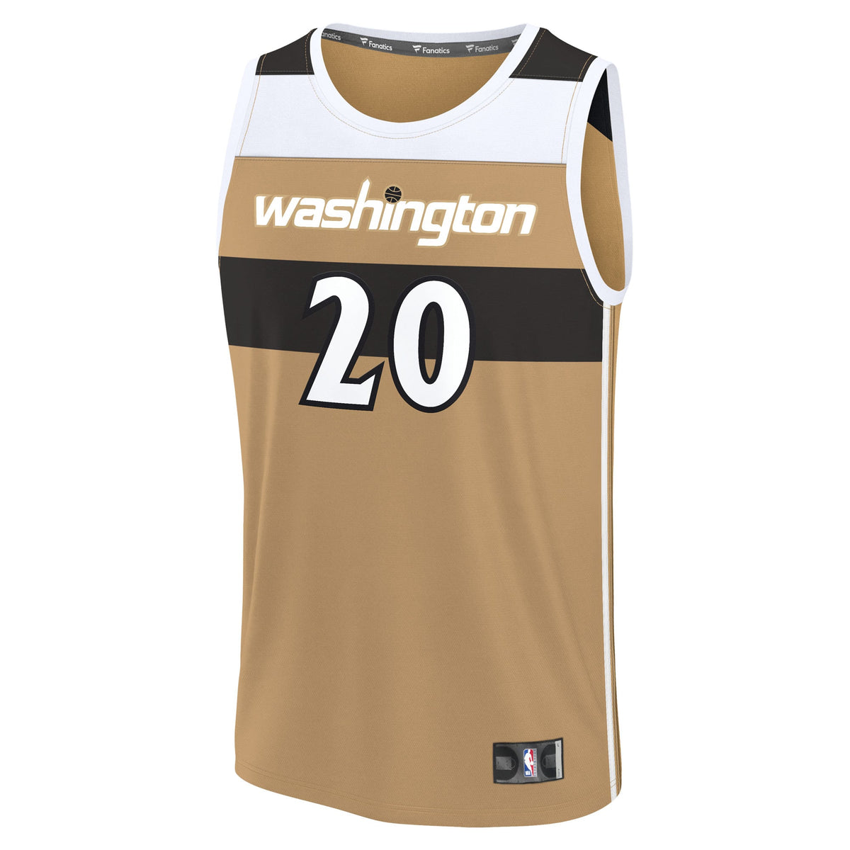 Men's Washington Wizards Alex Sarr Fanatics Gold 2025/26 City Edition Fast Break Jersey
