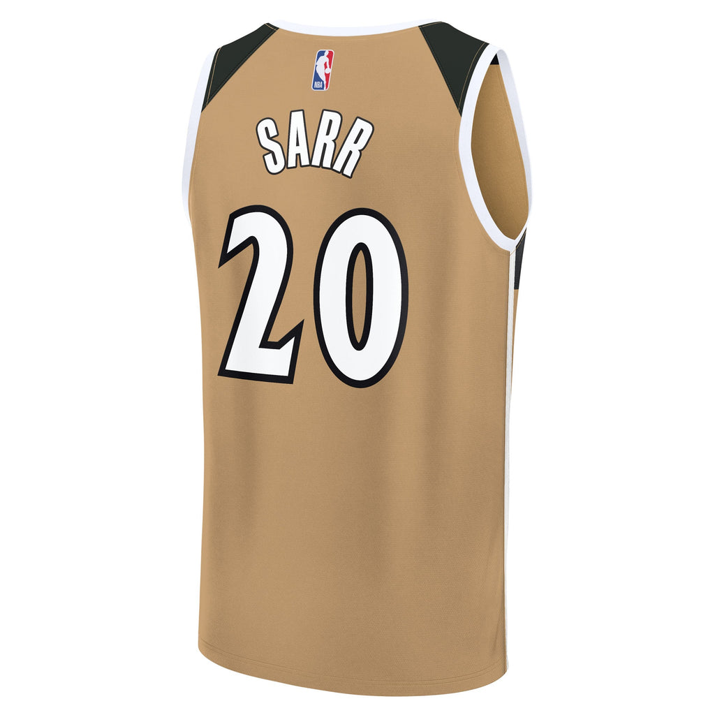 Men's Washington Wizards Alex Sarr Fanatics Gold 2025/26 City Edition Fast Break Jersey