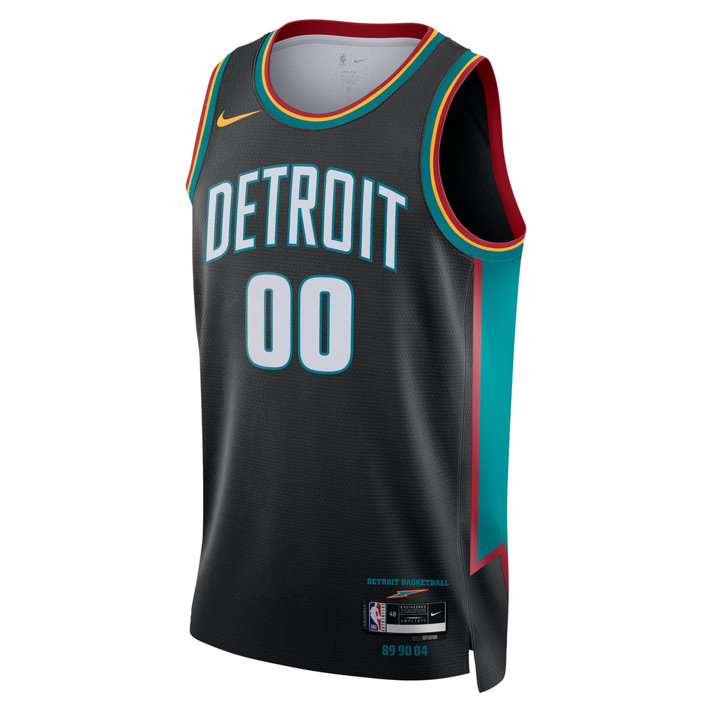 Unisex Detroit Pistons Nike Charcoal 2025/26 City Edition Swingman Custom Jersey
