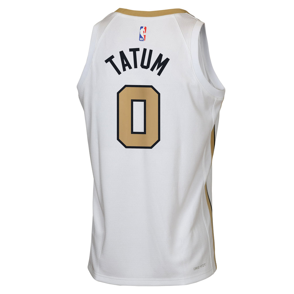 Youth Boston Celtics Jayson Tatum Nike White 2025/26 City Edition Swingman Jersey