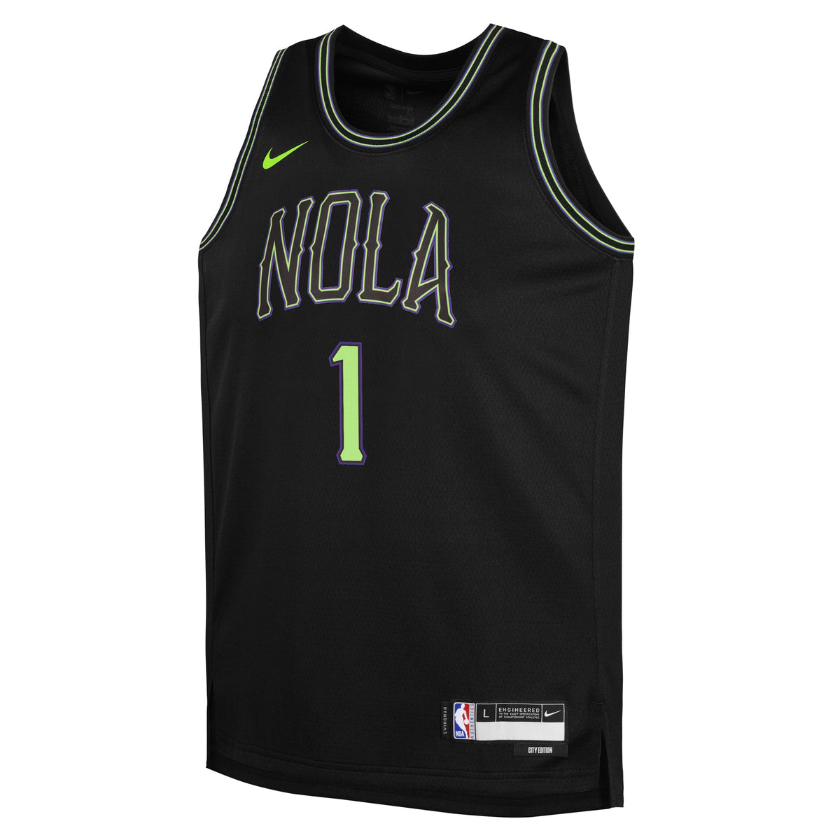 Youth New Orleans Pelicans Zion Williamson Nike Black 2025/26 City Edition Swingman Jersey