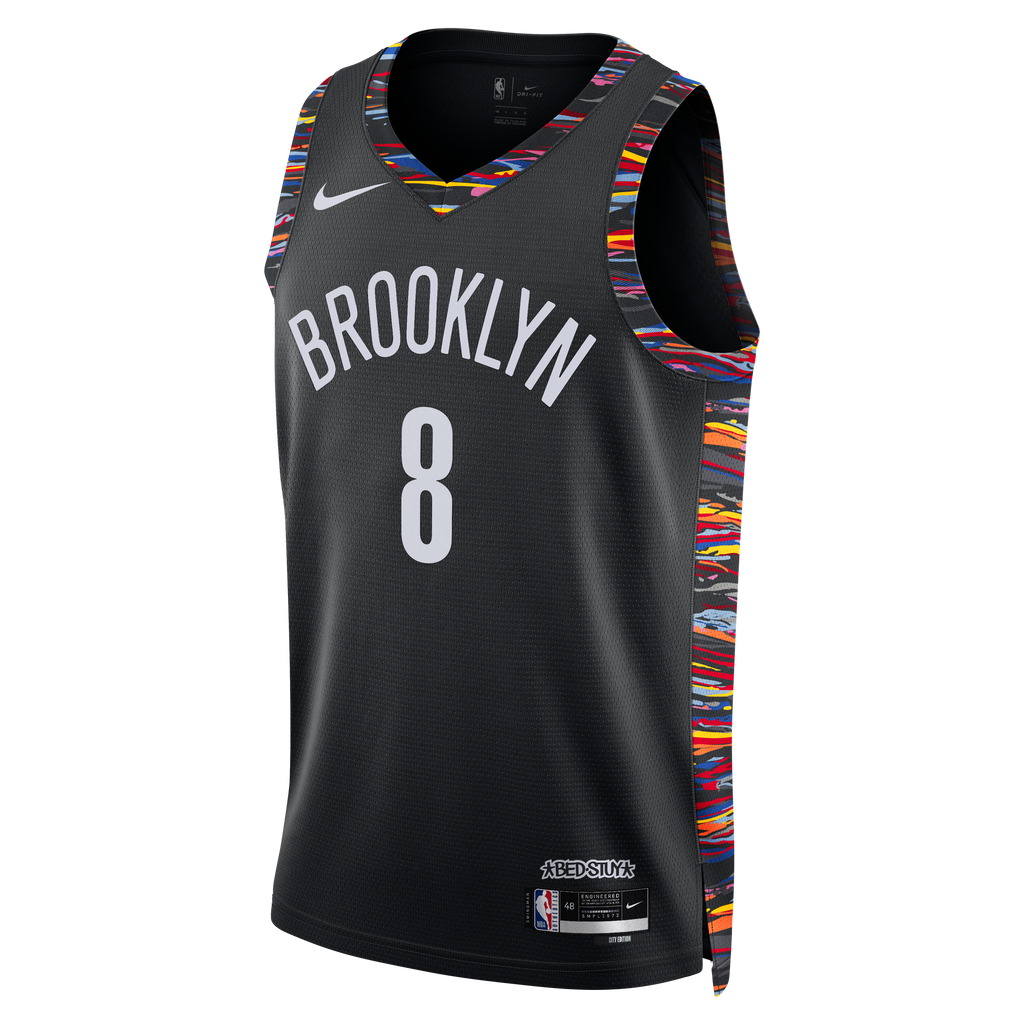Unisex Brooklyn Nets Egor Dëmin Nike Black 2025/26 Swingman Jersey - City Edition