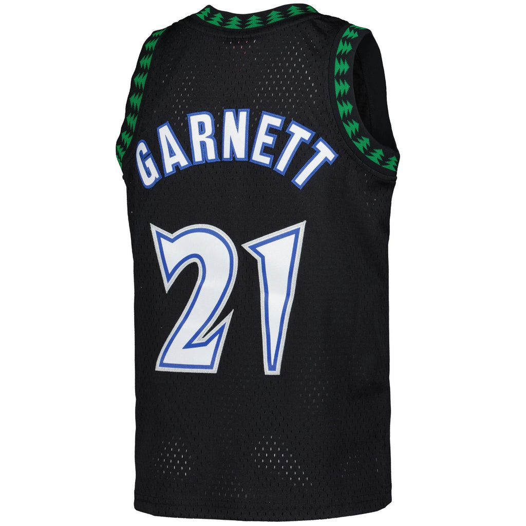 Youth Minnesota Timberwolves Kevin Garnett Mitchell & Ness Black 1997/98 Hardwood Classics Swingman Jersey