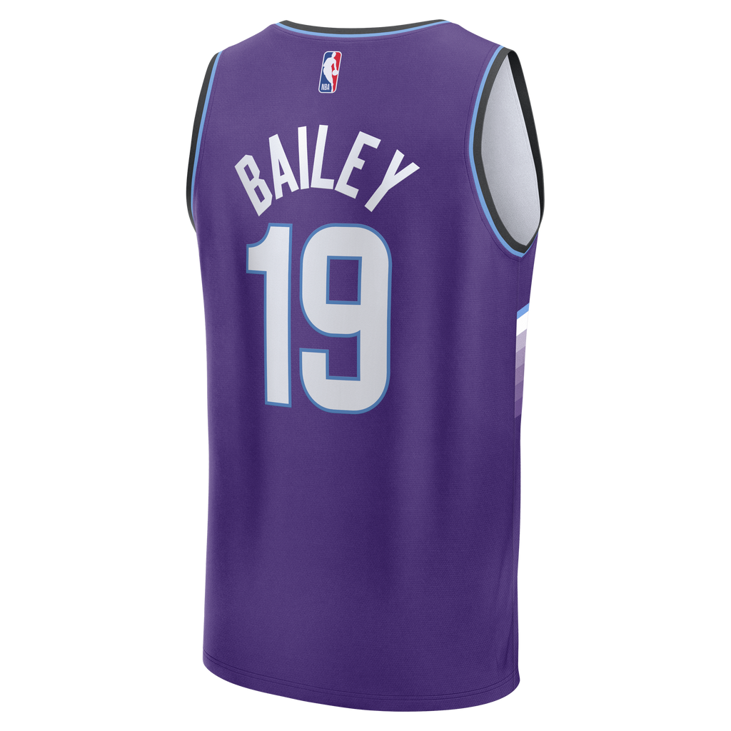 Men's Utah Jazz Ace Bailey Fanatics Purple Fast Break Replica Jersey - Icon Edition