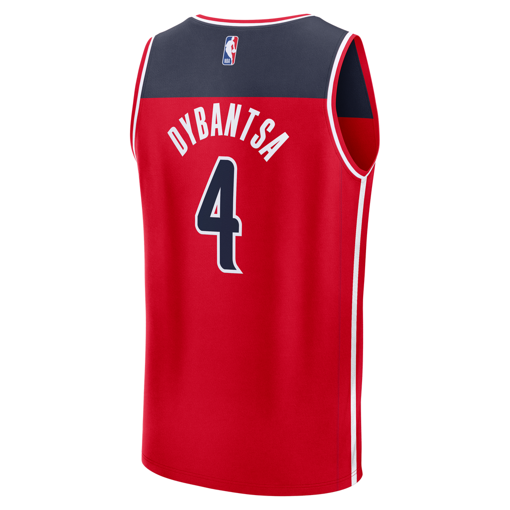 Men's Washington Wizards AJ Dybantsa Fanatics Red 2026 NBA Draft First Round Pick Fast Break Jersey - Icon Edition