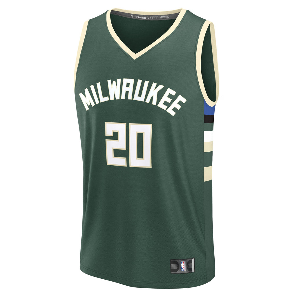 Men's Milwaukee Bucks A.J. Green Fanatics Hunter Green Fast Break Replica Player Jersey - Icon Edition