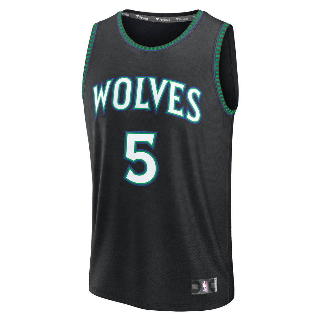 Men's Minnesota Timberwolves Anthony Edwards Fanatics Black Fast Break Jersey - Statement Edition