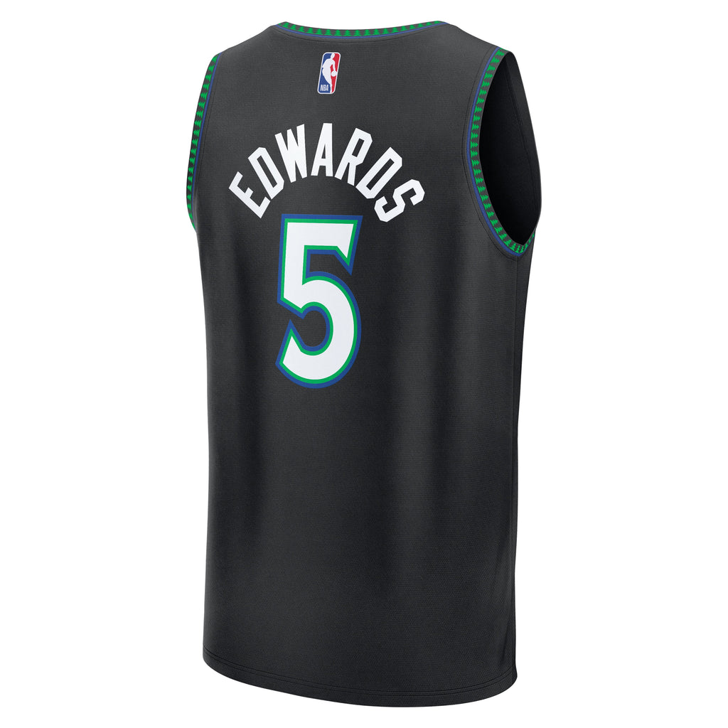 Men's Minnesota Timberwolves Anthony Edwards Fanatics Black Fast Break Jersey - Statement Edition