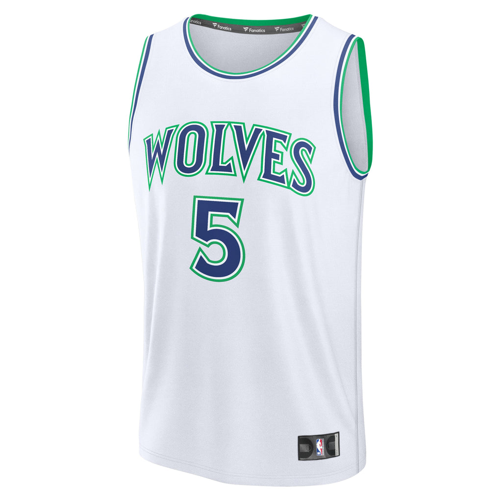 Men's Minnesota Timberwolves Anthony Edwards Fanatics White Fast Break Jersey - Association Edition