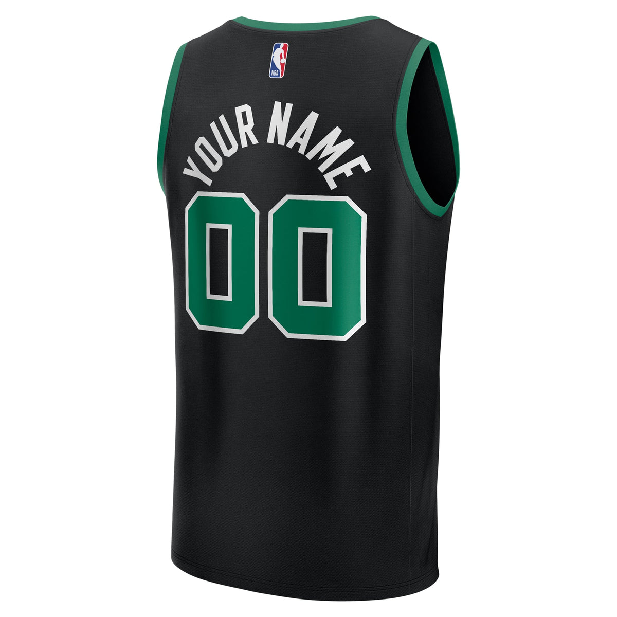 Men's Boston Celtics Fanatics Black Fast Break Custom Jersey - Statement Edition
