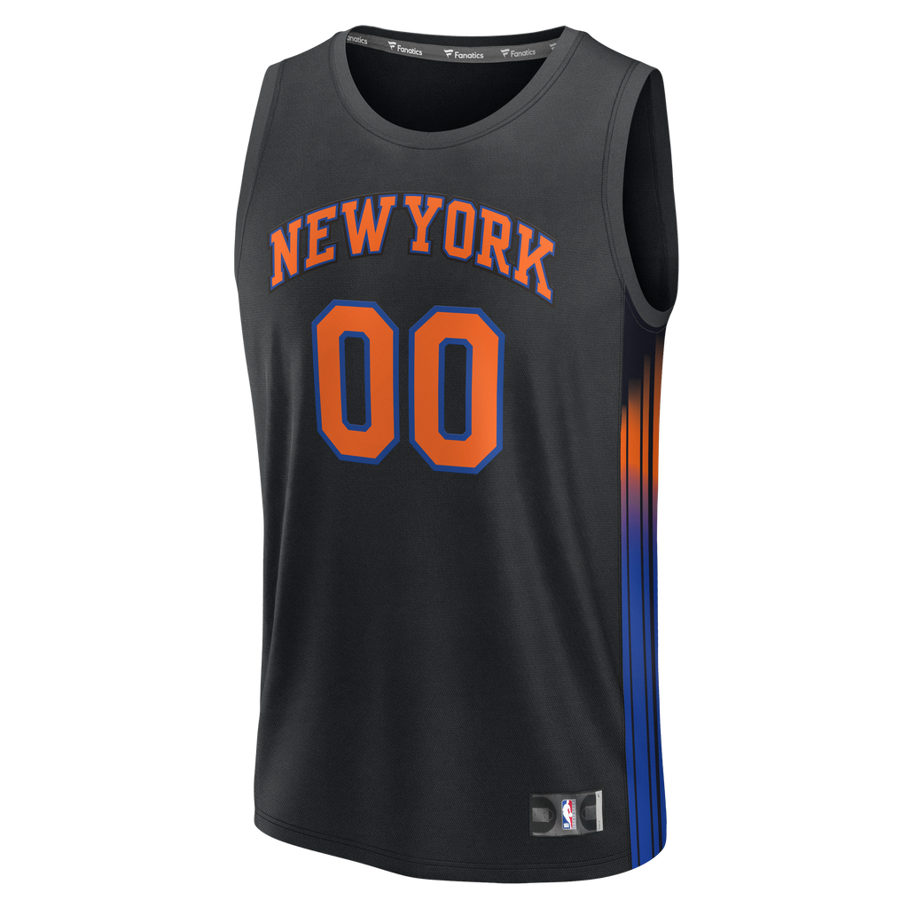 Men's New York Knicks  Fanatics Black Fast Break Custom Jersey - Icon Edition
