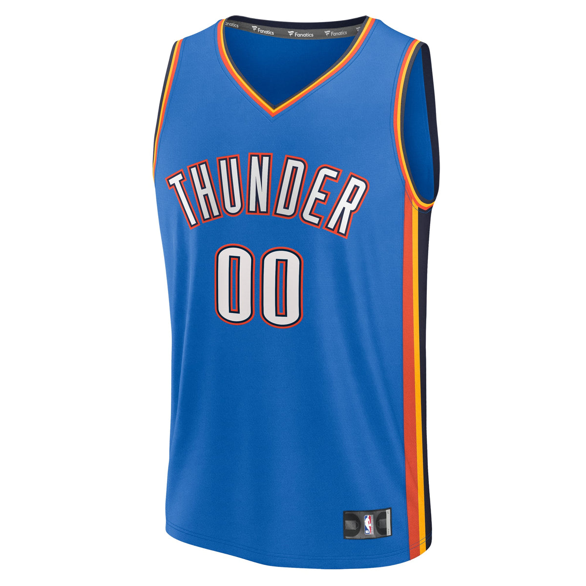 Men's Oklahoma City Thunder Fanatics Blue Fast Break Custom Jersey - Icon Edition