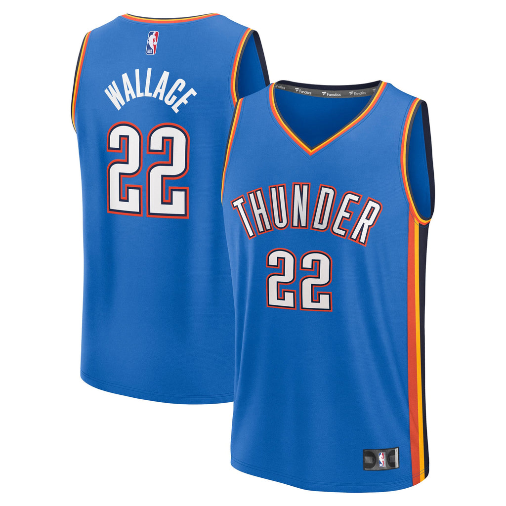Men's Oklahoma City Thunder Cason Wallace Fanatics Blue Fast Break Replica Player Jersey - Icon Edition