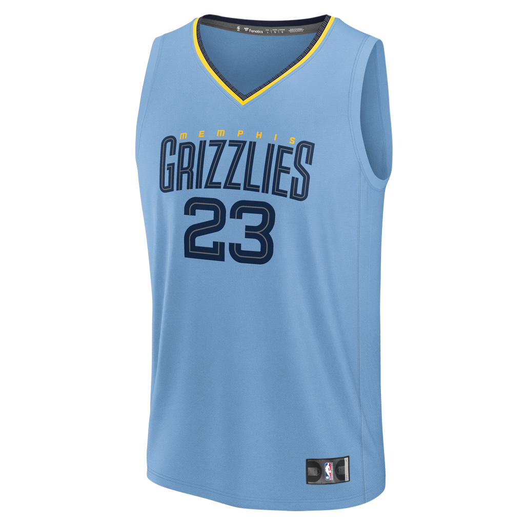 Men's Memphis Grizzlies Cedric Coward Fanatics Light Blue Fast Break Replica Player Jersey - Statement Edition
