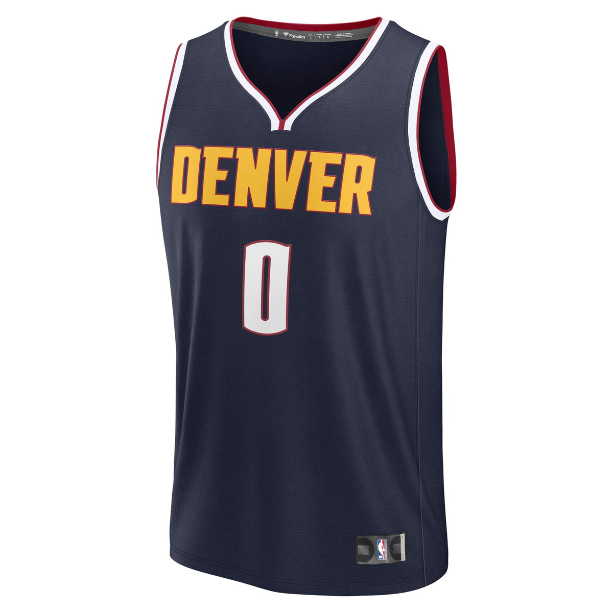 Men's Denver Nuggets Christian Braun Fanatics Navy Fast Break Replica Player Jersey - Icon Edition