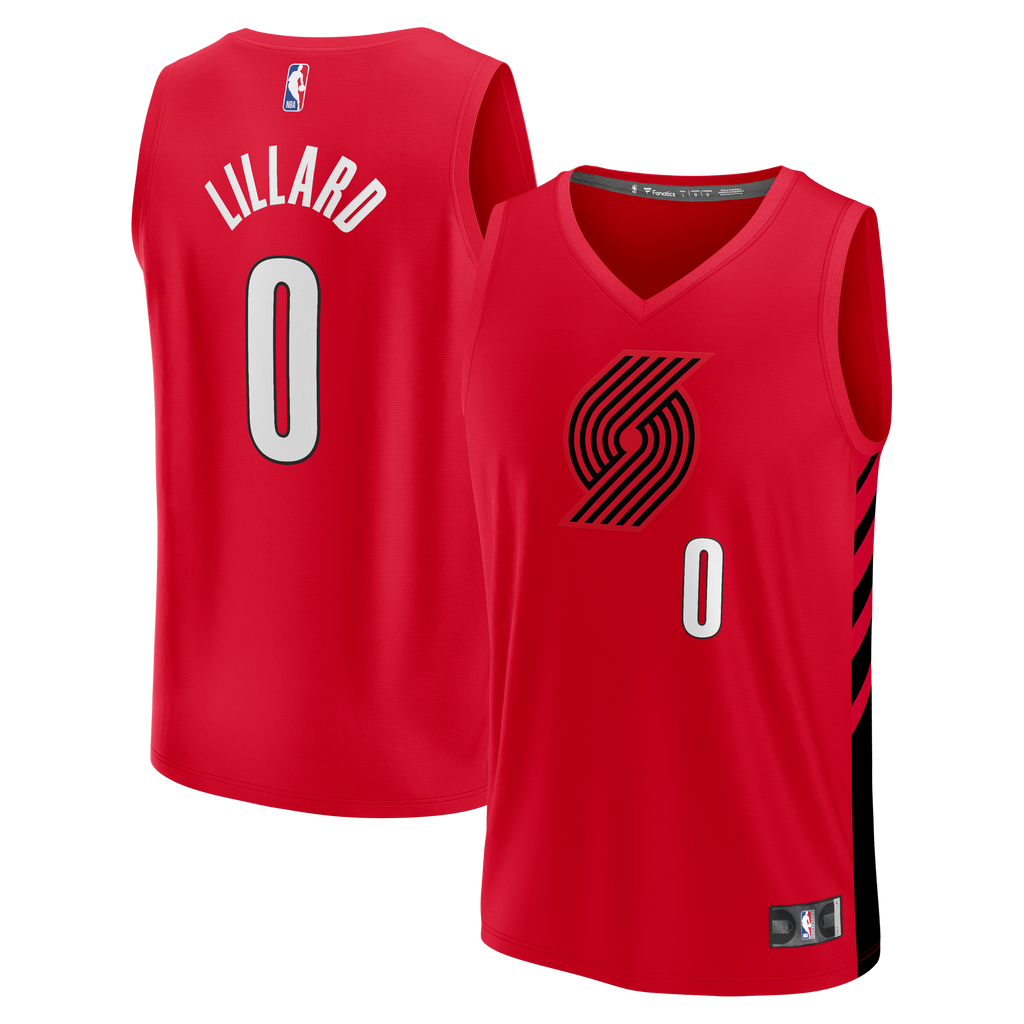 Men's Portland Trail Blazers Damian Lillard Fanatics Red Fast Break Replica Jersey - Statement Edition