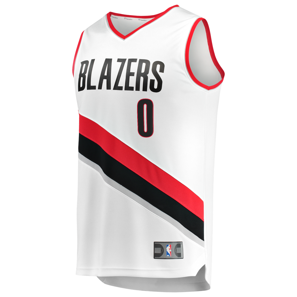 Men's Portland Trail Blazers Damian Lillard Fanatics White Fast Break Replica Jersey - Association Edition