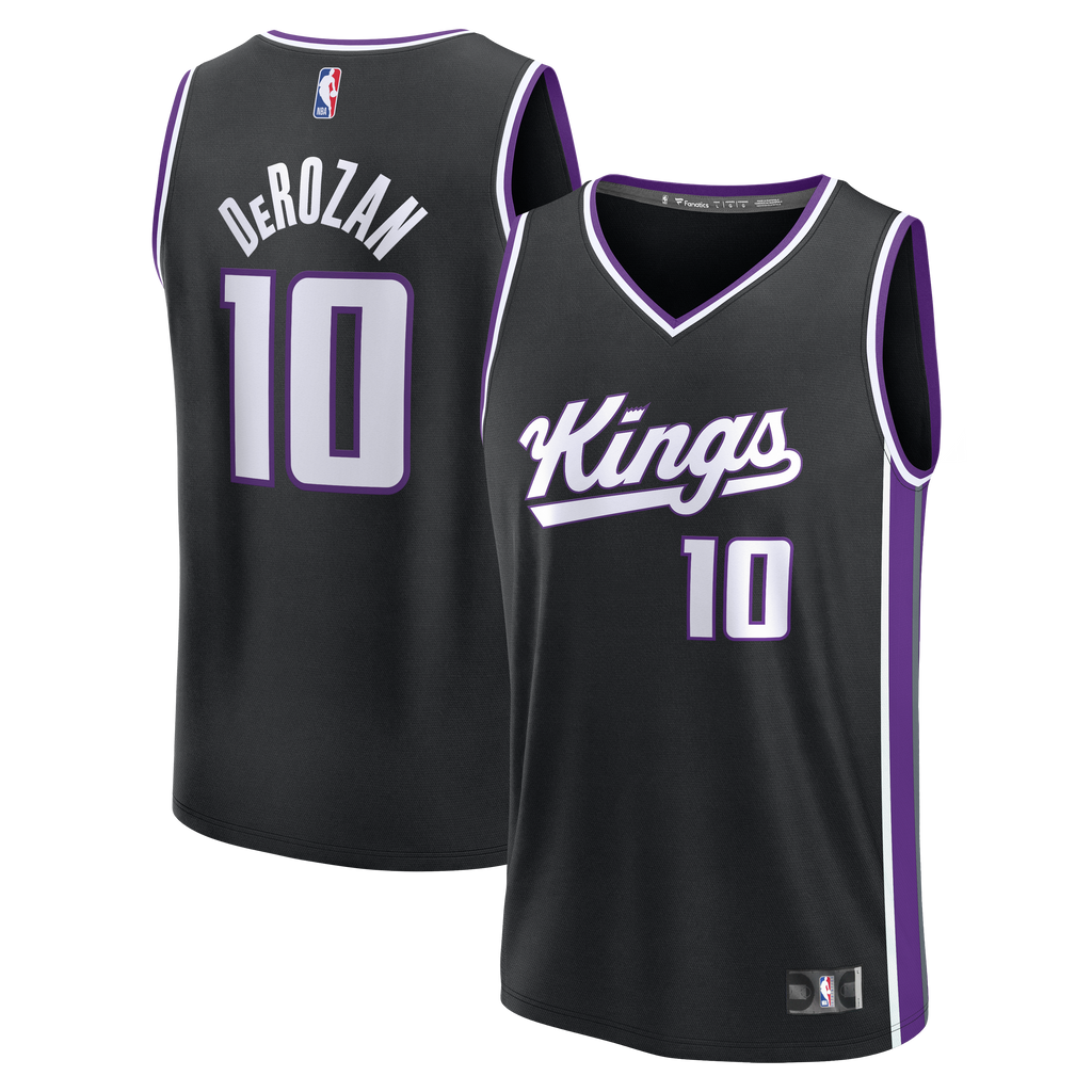 Men's Sacramento Kings DeMar DeRozan Fanatics Black Fast Break Replica Player Jersey - Icon Edition