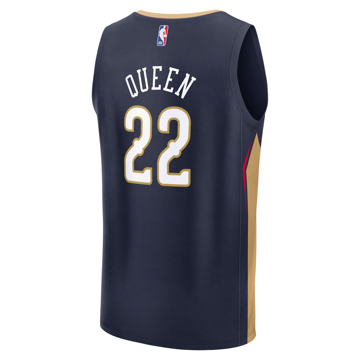 Men's New Orleans Pelicans Derik Queen Fanatics Navy Fast Break Replica Jersey - Icon Edition
