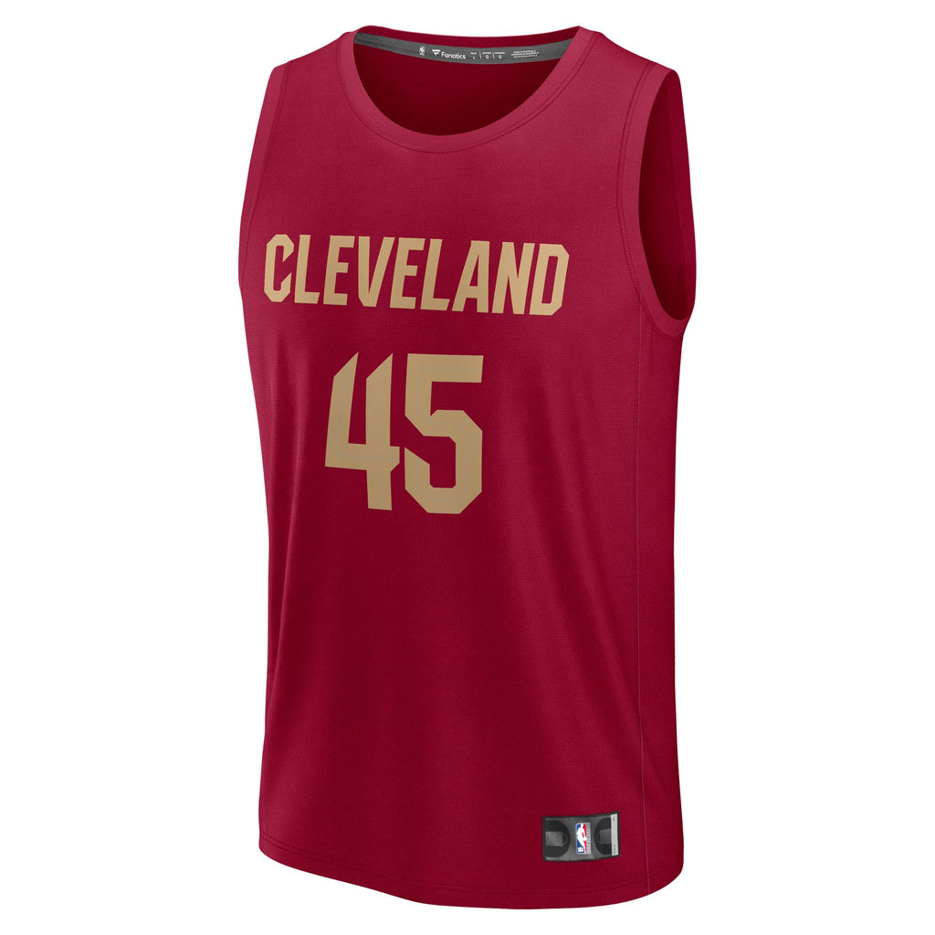 Men's Cleveland Cavaliers Donovan Mitchell Fanatics Wine Fast Break Replica Player Jersey - Icon Edition