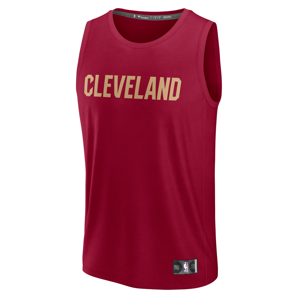 Men's Cleveland Cavaliers James Harden Fanatics Wine Fast Break Replica Jersey - Icon Edition