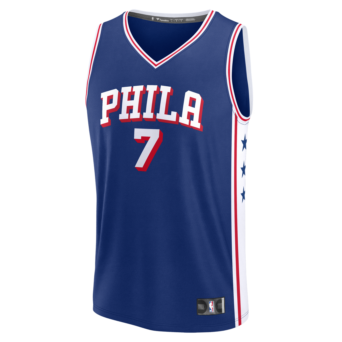 Men's Philadelphia 76ers Jaylen Brown Fanatics Royal Fast Break Jersey - Icon Edition