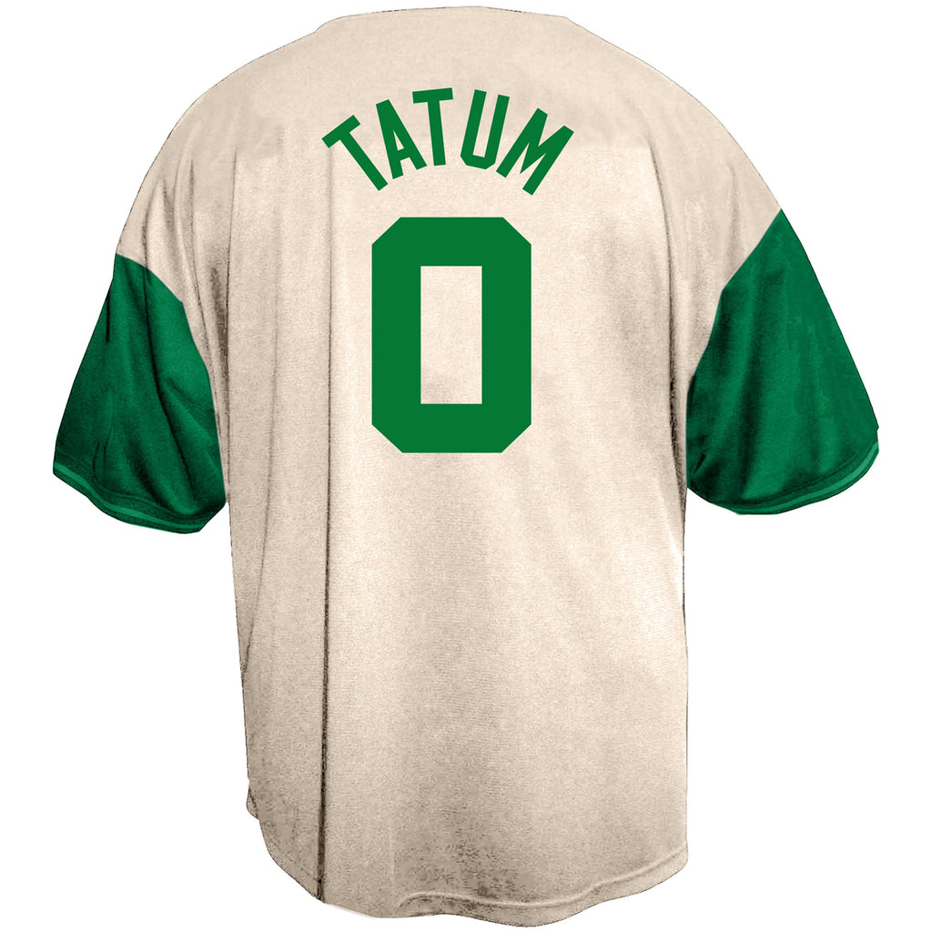 Men's Boston Celtics Jayson Tatum Fanatics Cream Baseball Jersey