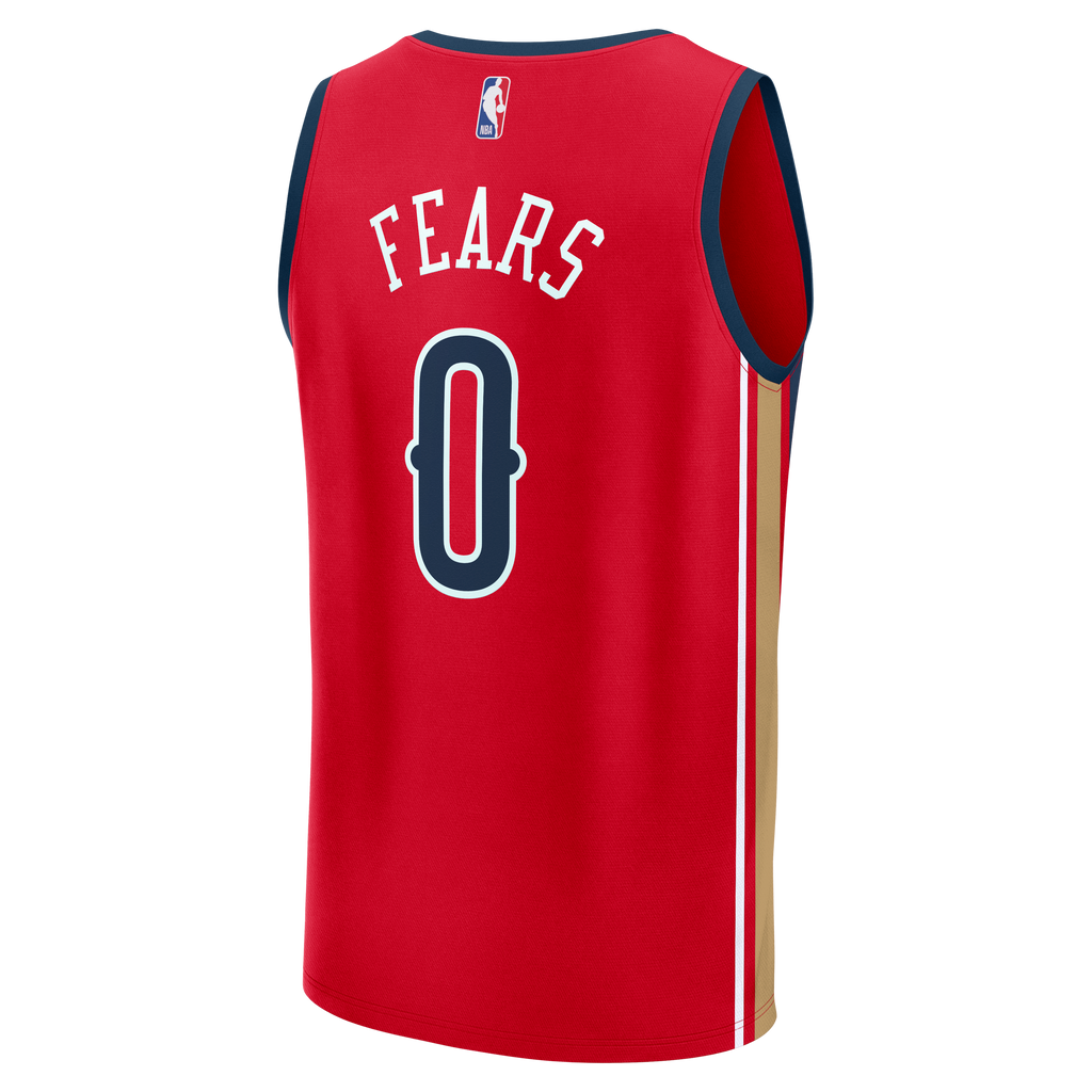 Men's New Orleans Pelicans Jeremiah Fears Fanatics Red Fast Break Replica Player Jersey - Statement Edition