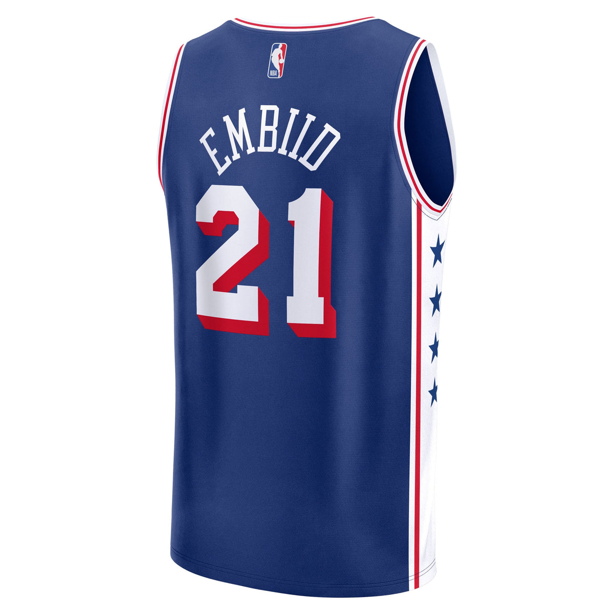 Men's Philadelphia 76ers Joel Embiid Fanatics Royal Fast Break Replica Player Jersey - Icon Edition
