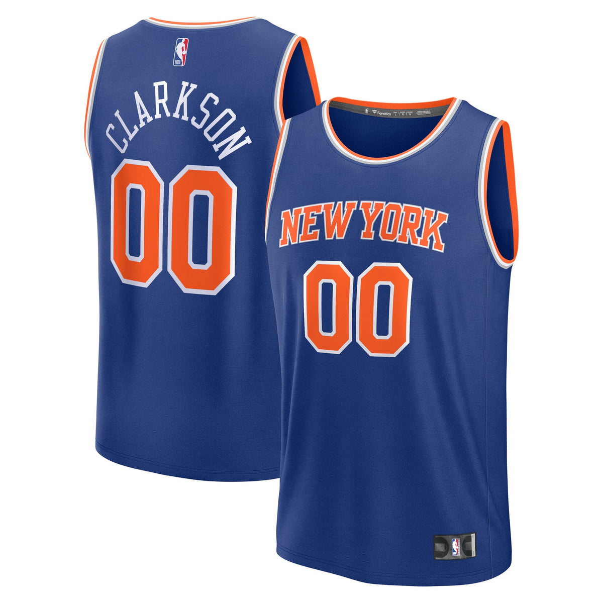 Men's New York Knicks Jordan Clarkson Fanatics Blue Fast Break Replica Player Jersey - Icon Edition