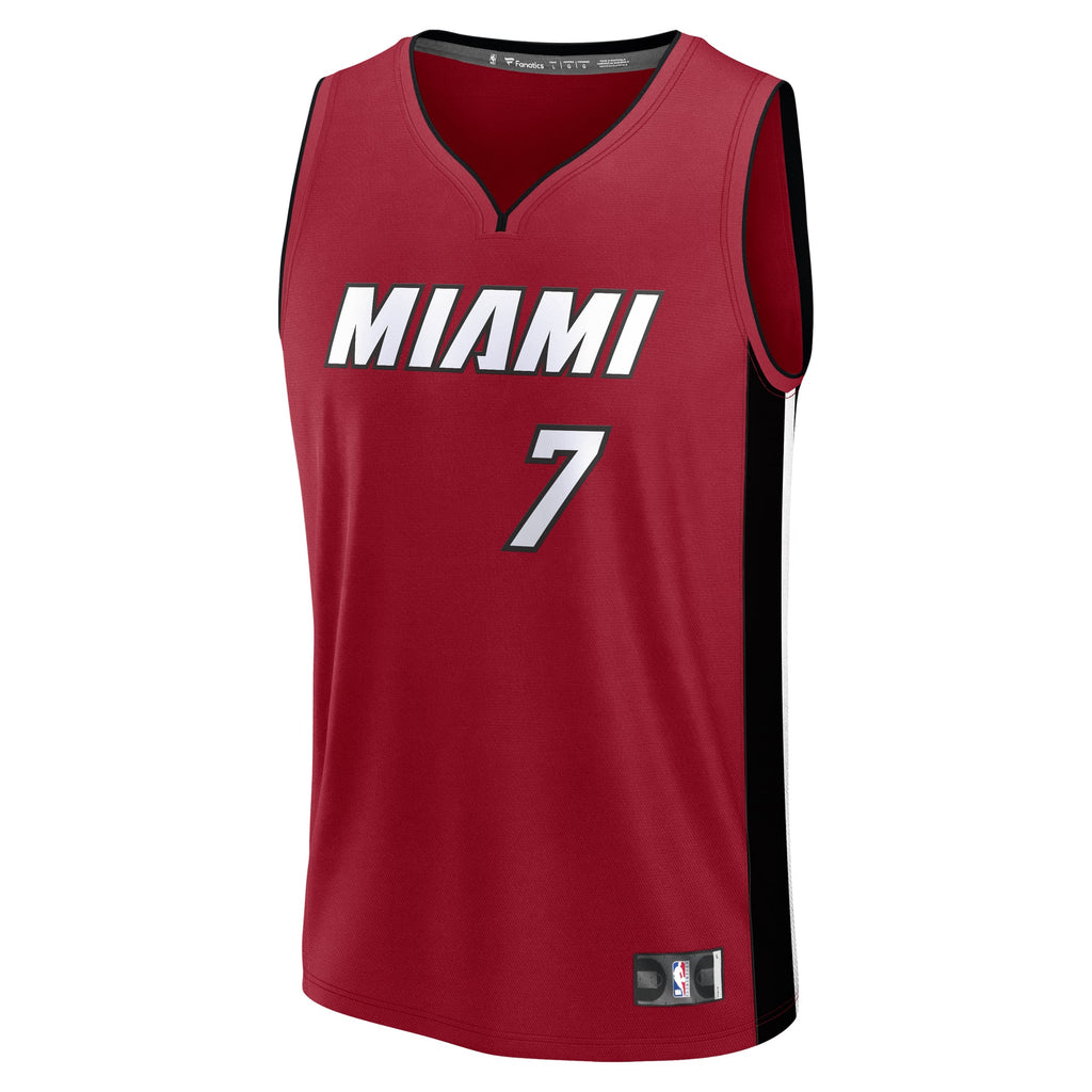 Men's Miami Heat Kel'el Ware Fanatics Red Fast Break Player Jersey - Statement Edition