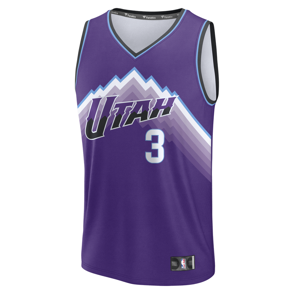 Men's Utah Jazz Keyonte George Fanatics Purple Fast Break Replica Jersey - Icon Edition