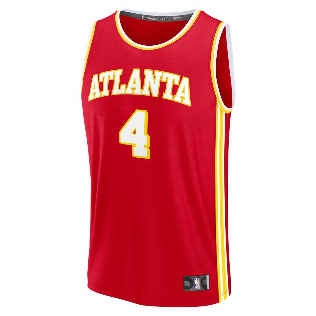 Men's Atlanta Hawks Kingston Flemings Fanatics Red 2026 NBA Draft First Round Pick Fast Break Jersey - Icon Edition