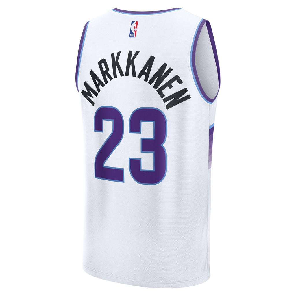 Men's Utah Jazz Lauri Markkanen Fanatics White Fast Break Replica Player Jersey - Association Edition