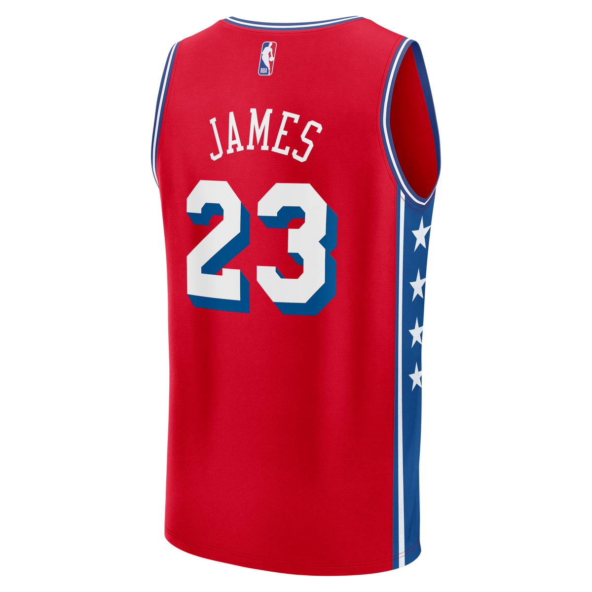 Men's Philadelphia 76ers LeBron James Fanatics Red Fast Break Jersey - Statement Edition