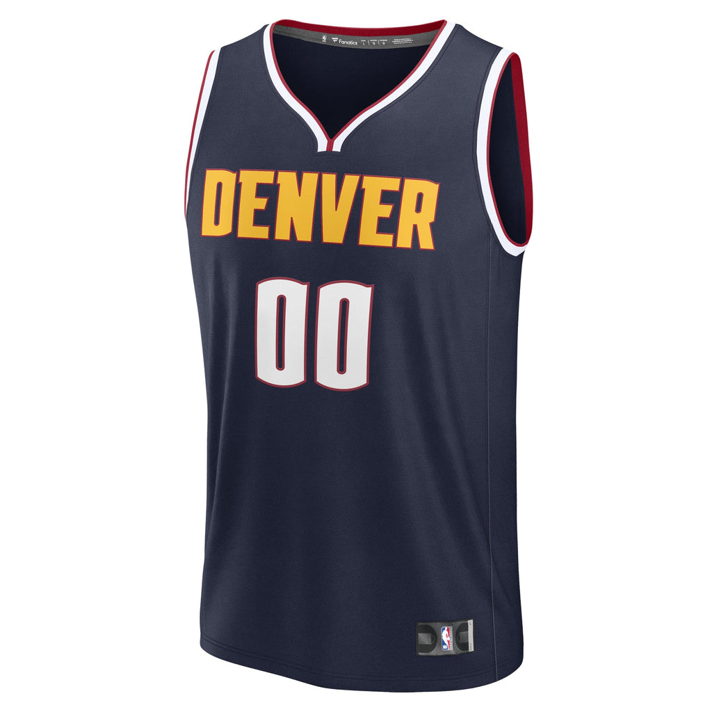 Men's Denver Nuggets Fanatics Navy Fast Break Custom Jersey - Icon Edition