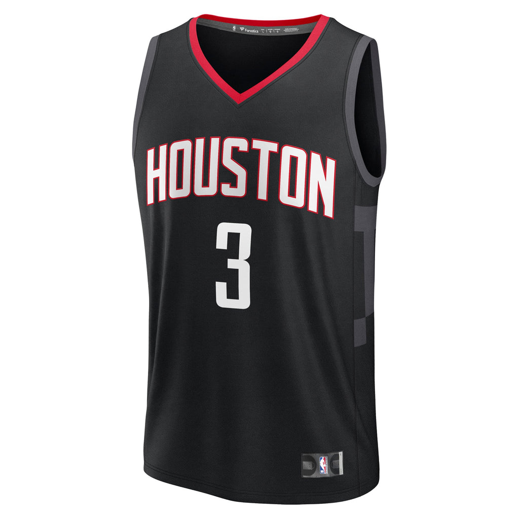 Men's Houston Rockets N'Faly Dante Fanatics Black Fast Break Replica Player Jersey - Statement Edition
