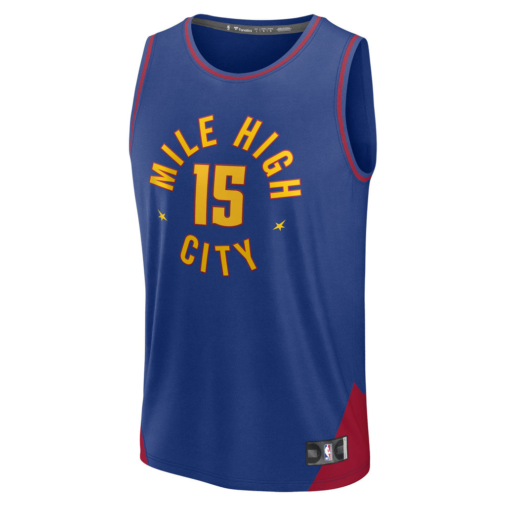 Men's Denver Nuggets Nikola Jokic Fanatics Blue Fast Break Replica Player Jersey - Statement Edition