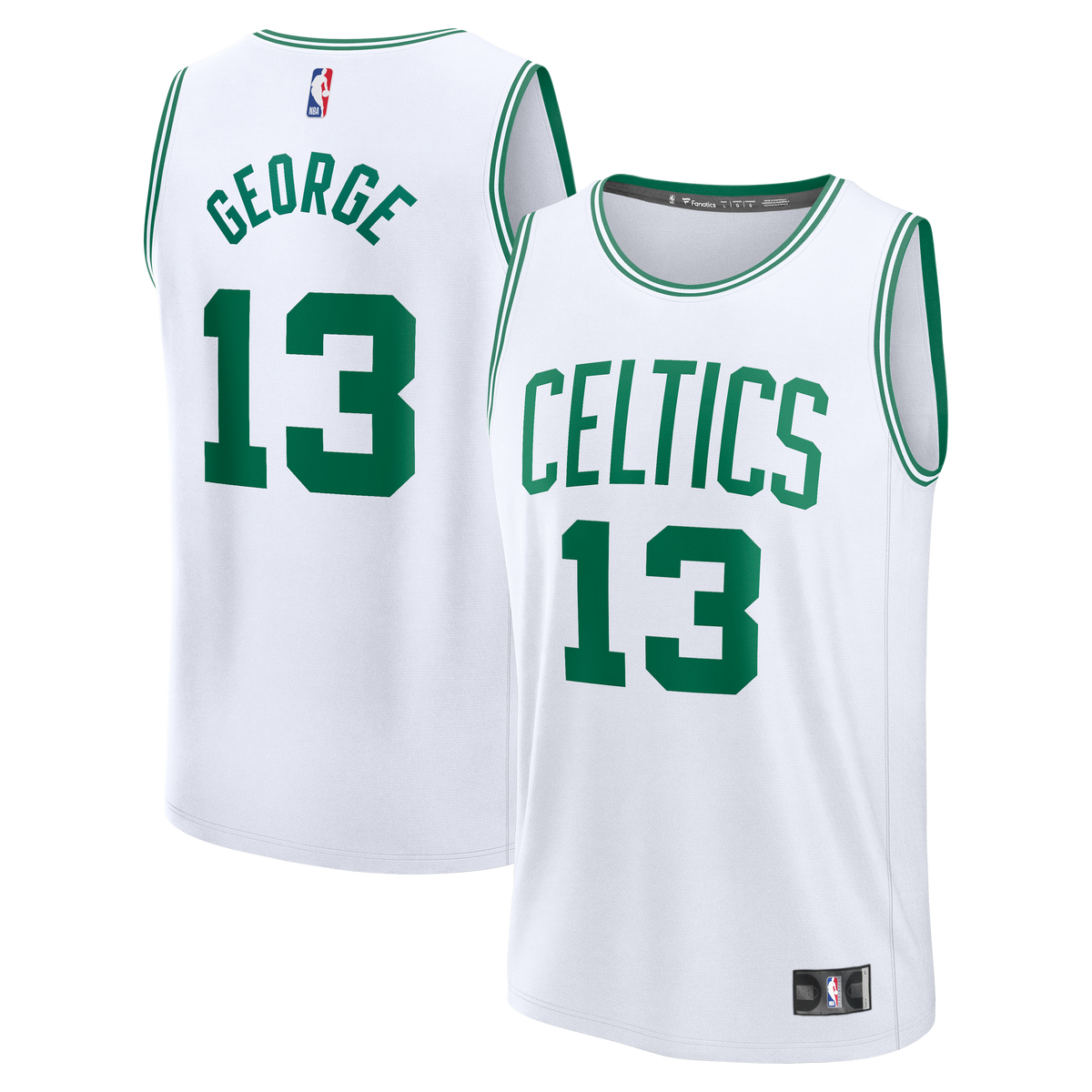 Men's Boston Celtics Paul George Fanatics White Fast Break Replica Jersey - Association Edition