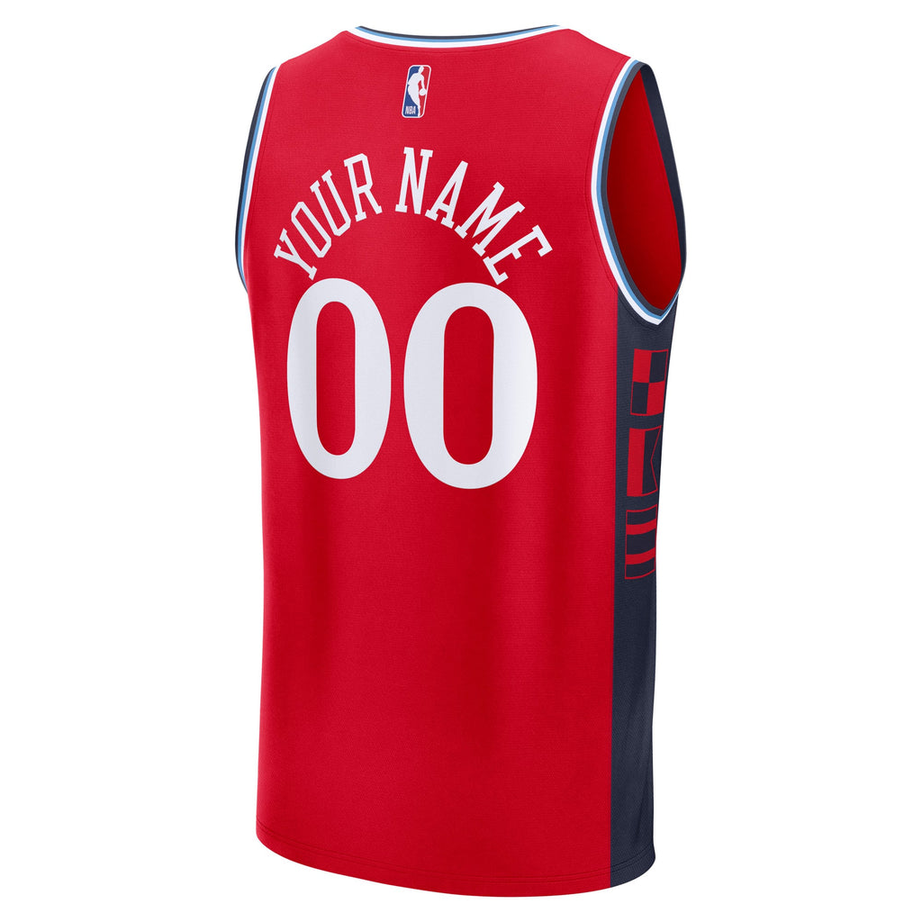 Men's LA Clippers Fanatics Red Fast Break Custom Jersey - Statement Edition
