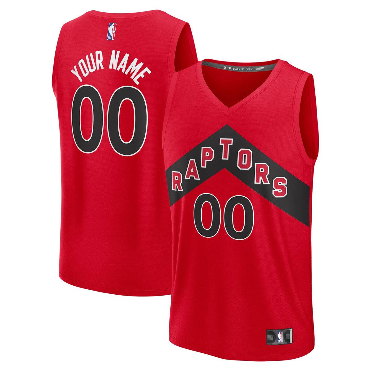 Men's Toronto Raptors Fanatics Red Fast Break Custom Jersey - Icon Edition