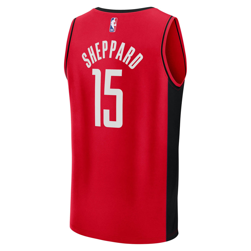 Men's Houston Rockets Reed Sheppard Fanatics Red Fast Break Replica Jersey - Icon Edition