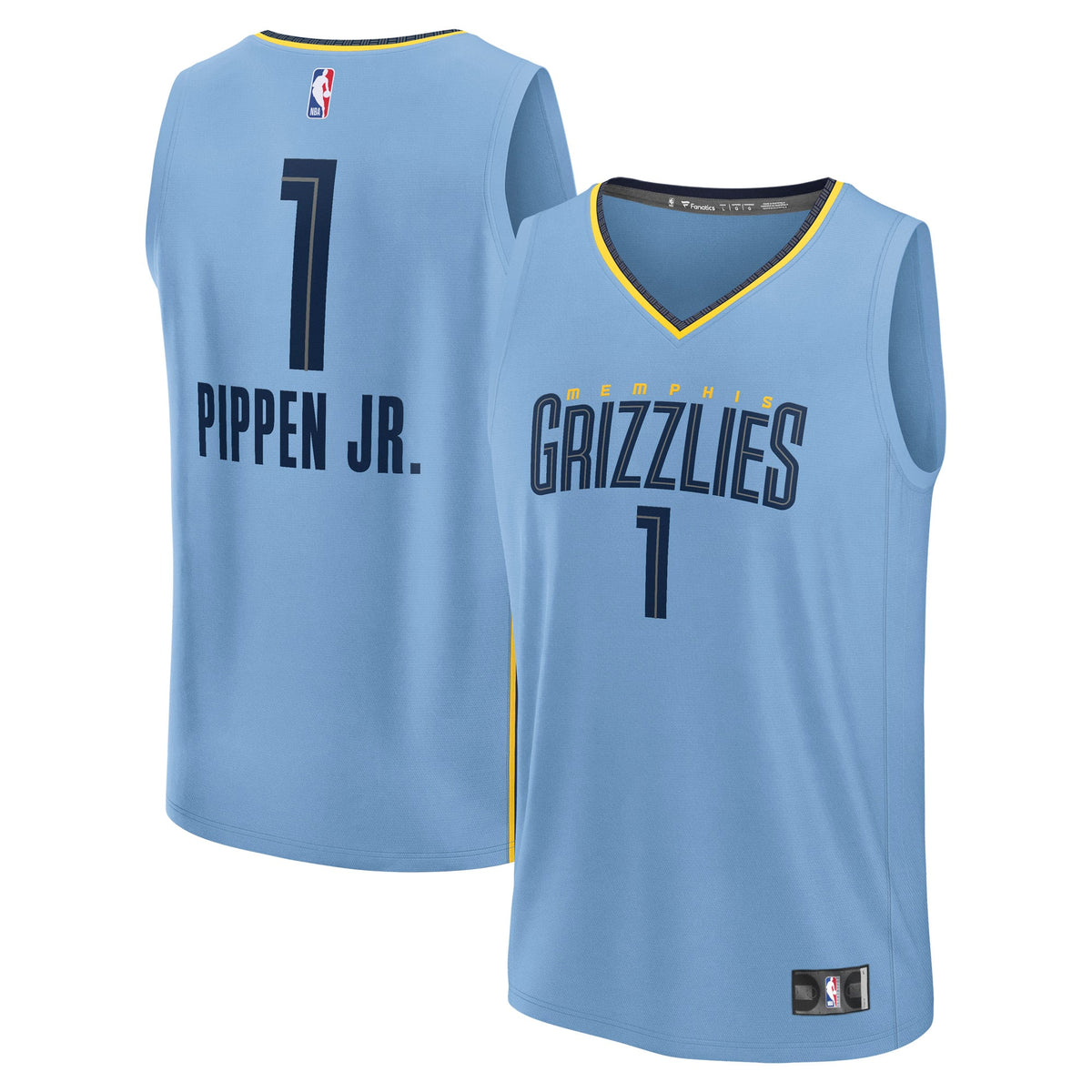 Men's Memphis Grizzlies Scotty Pippen Jr. Fanatics Light Blue Fast Break Replica Player Jersey - Statement Edition