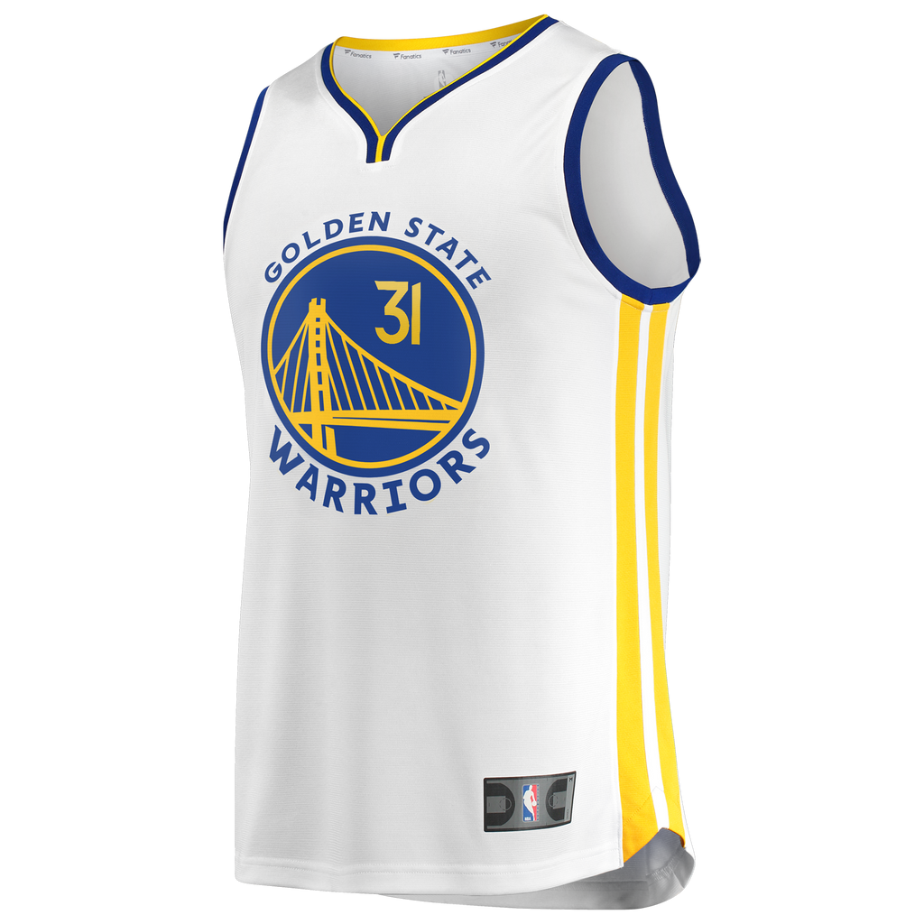 Men's Golden State Warriors Seth Curry Fanatics White Fast Break Replica Player Jersey - Association Edition