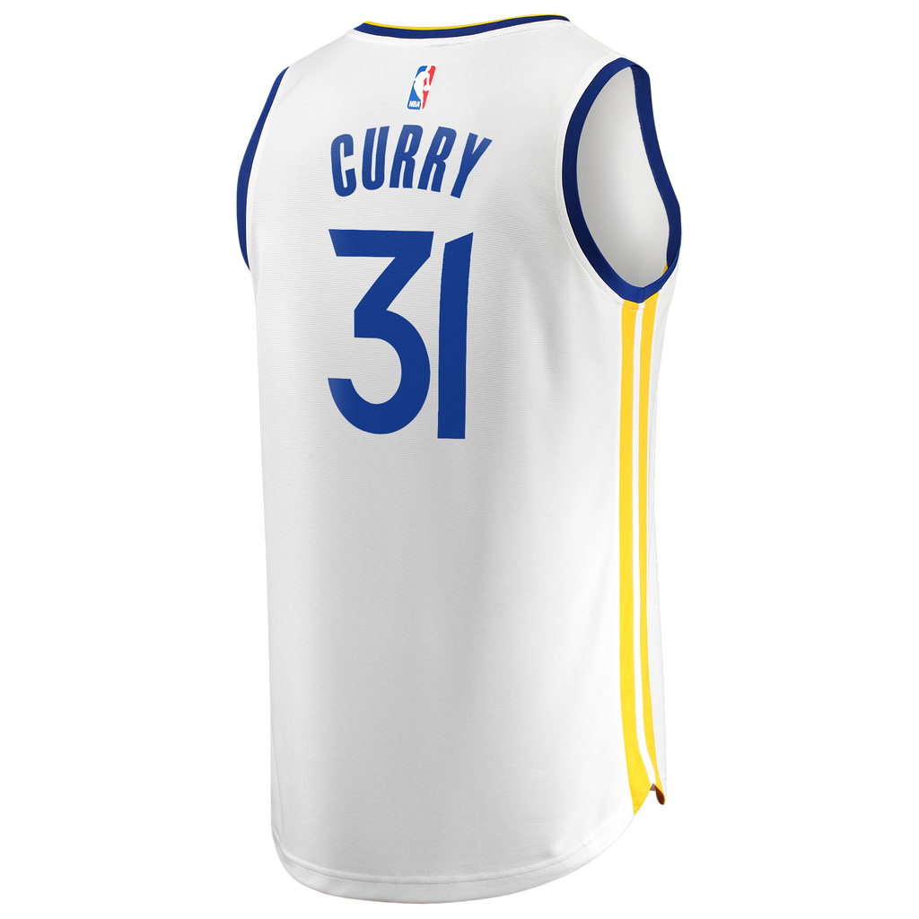 Men's Golden State Warriors Seth Curry Fanatics White Fast Break Replica Player Jersey - Association Edition