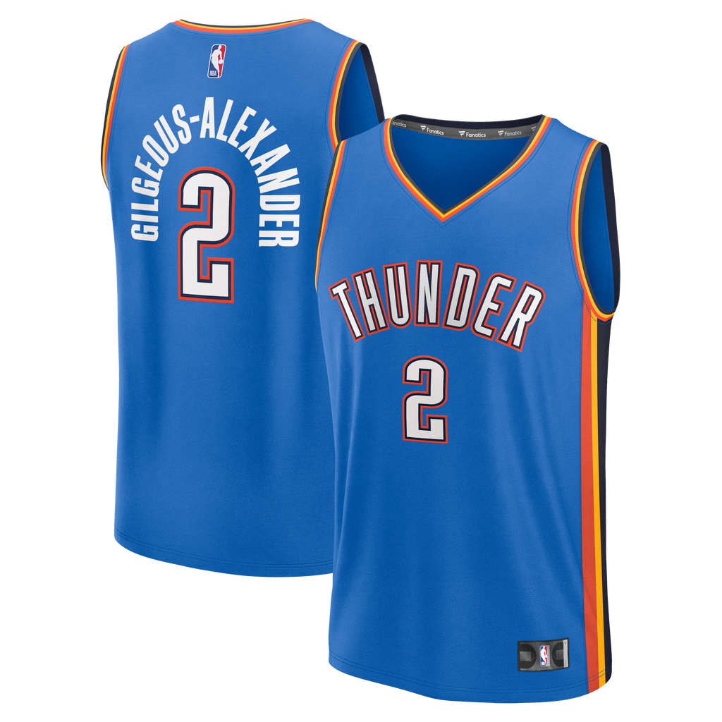 Men's Oklahoma City Thunder Shai Gilgeous-Alexander Fanatics Blue Fast Break Replica Player Jersey - Icon Edition